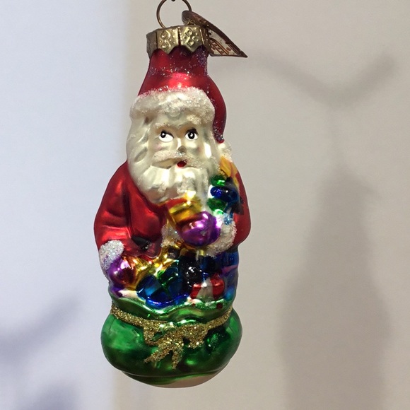 VTG Blown Glass Old Santa Christmas Ornament - Picture 4 of 16